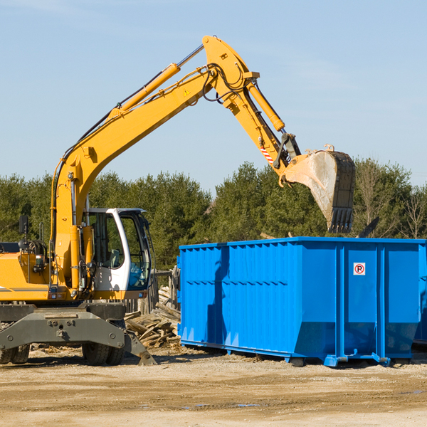 are there any restrictions on where a residential dumpster can be placed in Sutherland IA